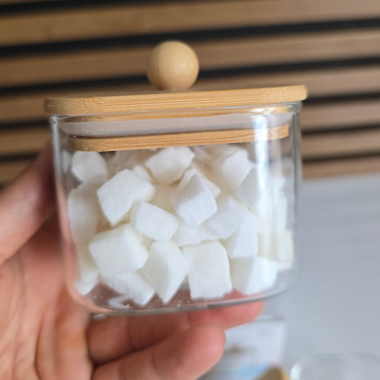 قندان پیرکس درب بامبو ۲۰ عدد